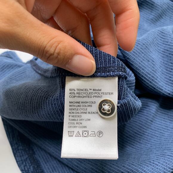 Tommy Bahama Shirt Mens L Large Blue Palmetto Beach Polo Sublimated Modal Blend - Picture 6 of 10